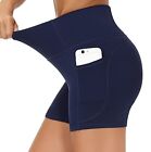  High Waist Yoga Shorts For Women s Tummy Control Fitness Athletic X-large Blue