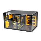 1 24 Alloy Led Lighting Assemble Diorama Garage Model Car Repair Workshop Scene