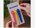 3pcs Silicone Automatic Bookmark  1 Yellow  1 Pink  1 Blue - New