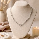 Paper Clip Chain Necklace - Toggle Clasp - Stainless Steel - Select Your Length 