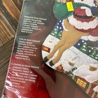 2003 Bucilla Plaid Felt Stocking Kit Santa   s Coming To Town Nos Unopened