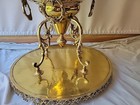 Antique Regency Pierced Brass Turkish Brazier Ornate Large 33  Tall