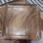 Vintage Mcm 6- Monkey Pod 12  Sq  Trays  For Charcuterie  Lunch dinner  Snacks 