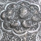 Extra Large Genuine Middle Eastern Silver Vanity Jewelry Box 