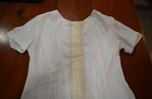 Vintage Nylon Ivory Button-back Blouses 50s 60s - Lot Of Five