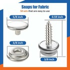150 Pcs Canvas Snap Fastener Tool Set  Vutim Marine-grade 3 8  Silver