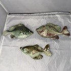 Vintage Megan Morrissey Raku Pottery Fish Wall Art Set 3 Signed Studio Unique   