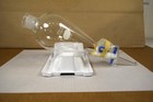 Vintage Pyrex 6402 Squibb Separatory Funnel 500ml Ptfe Stopcock Glass Stopper