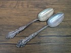 Antique - C  1900s Set Of 2 1847 Rogers Bros  Xs Triple Silver Plated Spoons
