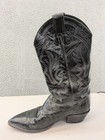 Justin Cowboy Boots Mens Black Sz 8 D Style 8105 Western Made In Usa