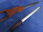 Original Vintage Swedish M1914 Mauser Rifle Bayonet And Scabbard With Frog