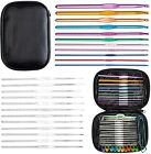 100pcs Full Set Aluminum Crochet Hooks Needles Knit Weave Craft Yarn Multi Color