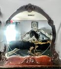 Antique Mirror For Dresser Wood Framed Ornate Victorian Carved Haunted 