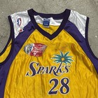 Vintage Wnba Los Angeles Sparks Zheng Haixia  28 Jersey Size Large 23 5x26 5