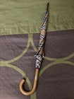 Burberry Classic Parasol Umbrella Nova Check Beige Wooden Handle Excellent
