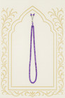 Purple Glass Tasbih     99 Beads Islamic Prayer Misbaha With Silver Chain    