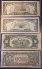Old Us Currency Lot     5 -  5 -  2 -  1      4 Note Lot   5002