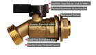 Rbs005-r Bucket container rain Barrel Brass Spigot ball Valve Lf Rainpal 
