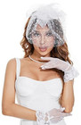 Fascinator Hat Veil Feather Fascinator Tea Party Bridal Wedding White Hat glove