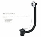 Bath Waste And Shallow U Bend Trap Kit For Baths Plug   Chain 40mm 1 1 2 