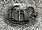 Vtg Santa Fe Railroad Safety Award Belt Buckle Train 5902 Rd Shaver Usa Atsf