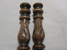 Pair Off Beautifull Carved Oak Antiques Columns
