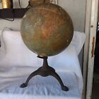 Vintage World Globe W  ak Johnston 12 Inch Terrestrial  1908 Edinburgh   London