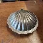 Vintage Silver Clamshell Butter Dish Caviar Server Clam Shell Seashell B31
