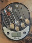 7 Sterling Silver 900 835 800 Souvenir Spoon Lot Enamel 60g