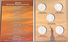 National Park Quarters 2010 Collector Folder  5 Coin Pockets  Ar  Wy  Ca  Ar  Or