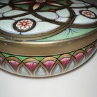 Vintage Metal Tin With Lid - Pretty Colors And Patterns