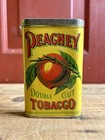 Rare Antique Peachey Double Cut Scotten Dillon Co Tobacco Pocket Tin Can Clean