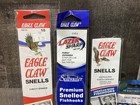 Mixed Lot Of Fishing Hooks Eagle Claw Snells  Mustard Single Drop Rig Mono