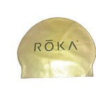 Roka Swimming Cap Ironman All World Athlete Silicone Swim Cap Gold New