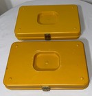 2 Vintage Wilson Wil-hold Thread Box Gold Sewing Organizer Caddy Storage