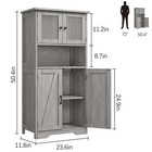 50 4  Kitchen Storage Cabinet Pantry Cupboard W  4 Doors   Adjustable Shelves