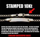 Guaranteed 10k Gold 5  Engraved Personalized Baby Figaro Or Cuban I d  Bracelet