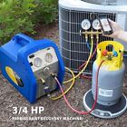 Refrigerant Recovery Machine 3 4hp Singlecylinder Ac Hvac Recycling Tool 1750rpm