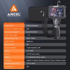 Ancel 1080p 2-way 210   Articulating Borescope 3 9mm Industrial Endoscope Camera