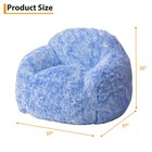 Soft Padded Faux Fur Bean Bag Chair For Adults  Large Comfy Foam-filled Sofa