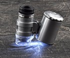 Magnifying  Glass Magnifier Jewelers Loupe 20x Mini Microscope Uv Led Light