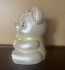 Quilted Ceramic Baby Teddy Bear Coin Piggy Bank Vintage 9  Kmart W  Stopper