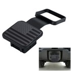 Rubber 2 Inch Trailer Hitch Covers  American Flag Tow Tube Black  american Flag