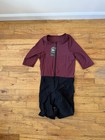 Triathlon Suit  the Black Bibs  Burgundy Men   s Size Large Brand New