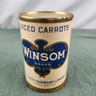 Vintage Winsom Empty Can Of Diced Carrots Label Edgett Burnham Newark New York