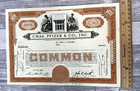 Chas Pfizer   Co  1950 Original Stock Certificate Orange Never Folded