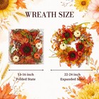 Fall Wreaths For Front Door 24 Inch  Autumn Wreath Front Door Fall Decor