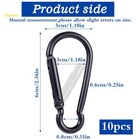 100pcs Small Carabiner Clip Spring Snap Hook Carabiners  2 36  M6 Aluminum Al   