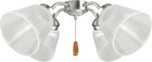 Transitional Clear Seeded Ceiling Fan Glass Shade - 4 Pcs  2-1 8  Fitter