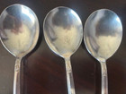Set Of 3  rogers Deluxe  Plate Is Precious Pattern 7  Soup Spoons